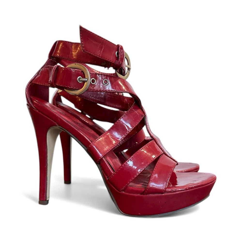 Paprika Red Hot Heeled Sandal Pumps sz 7.5